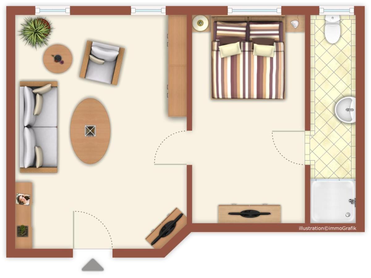 רוסטוק Doppelzimmer Zapfhahn, Direkt Am Alten Strom מראה חיצוני תמונה